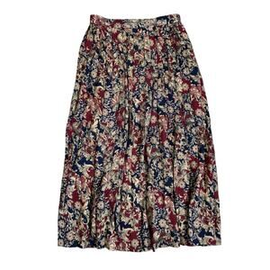 Brooks Brothers Vintage Floral Pleated Skirt Career
